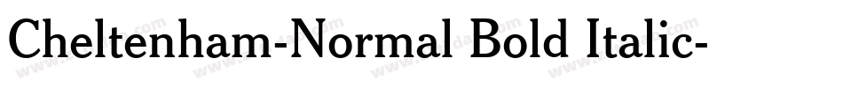 Cheltenham-Normal Bold Italic字体转换
